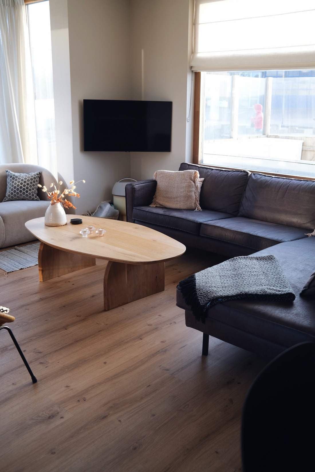 Woonkamer met hoekbank