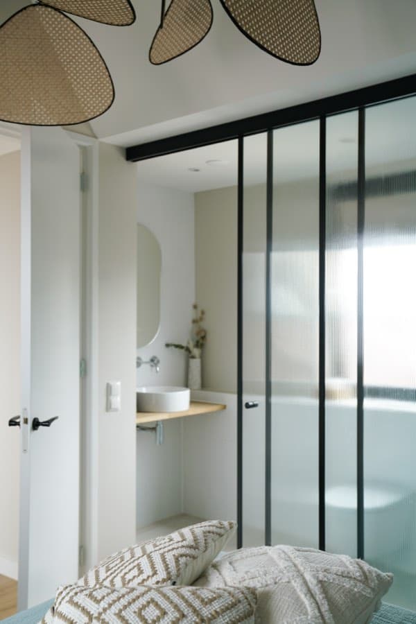 Badkamer achter de glaswand