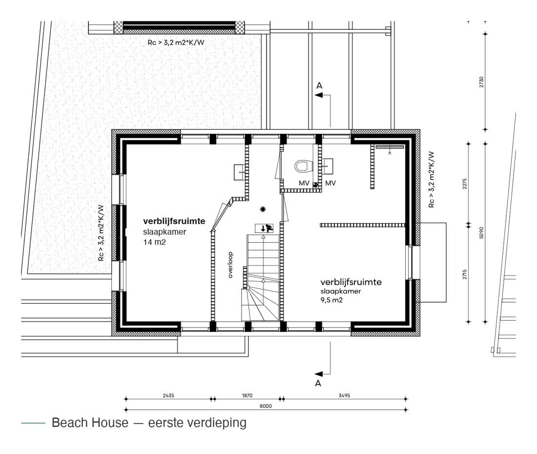 Plattegrond eerste verdieping